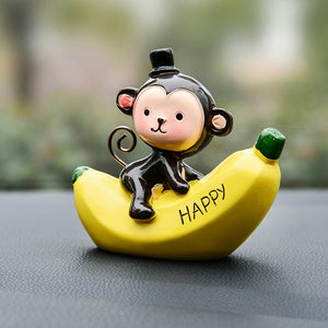 1Pair Banana Monkey Car Interior Home Decor Couple Gift Valentine's Day Surprise