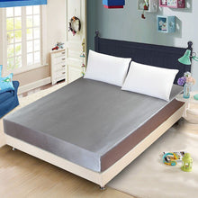 Load image into Gallery viewer, Solid Color Smooth Bed Fitted Sheet with Elastic Band Comfortable Mattress Cover