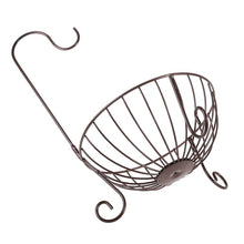 Load image into Gallery viewer, Novelty Kitchen Metal Fruit Basket with Detachable Banana Hanger Holder Hook