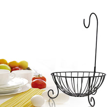 Load image into Gallery viewer, Novelty Kitchen Metal Fruit Basket with Detachable Banana Hanger Holder Hook