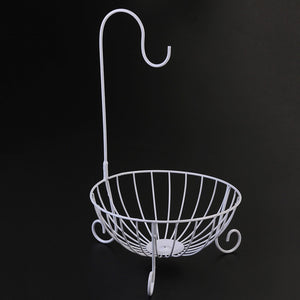 Novelty Kitchen Metal Fruit Basket with Detachable Banana Hanger Holder Hook